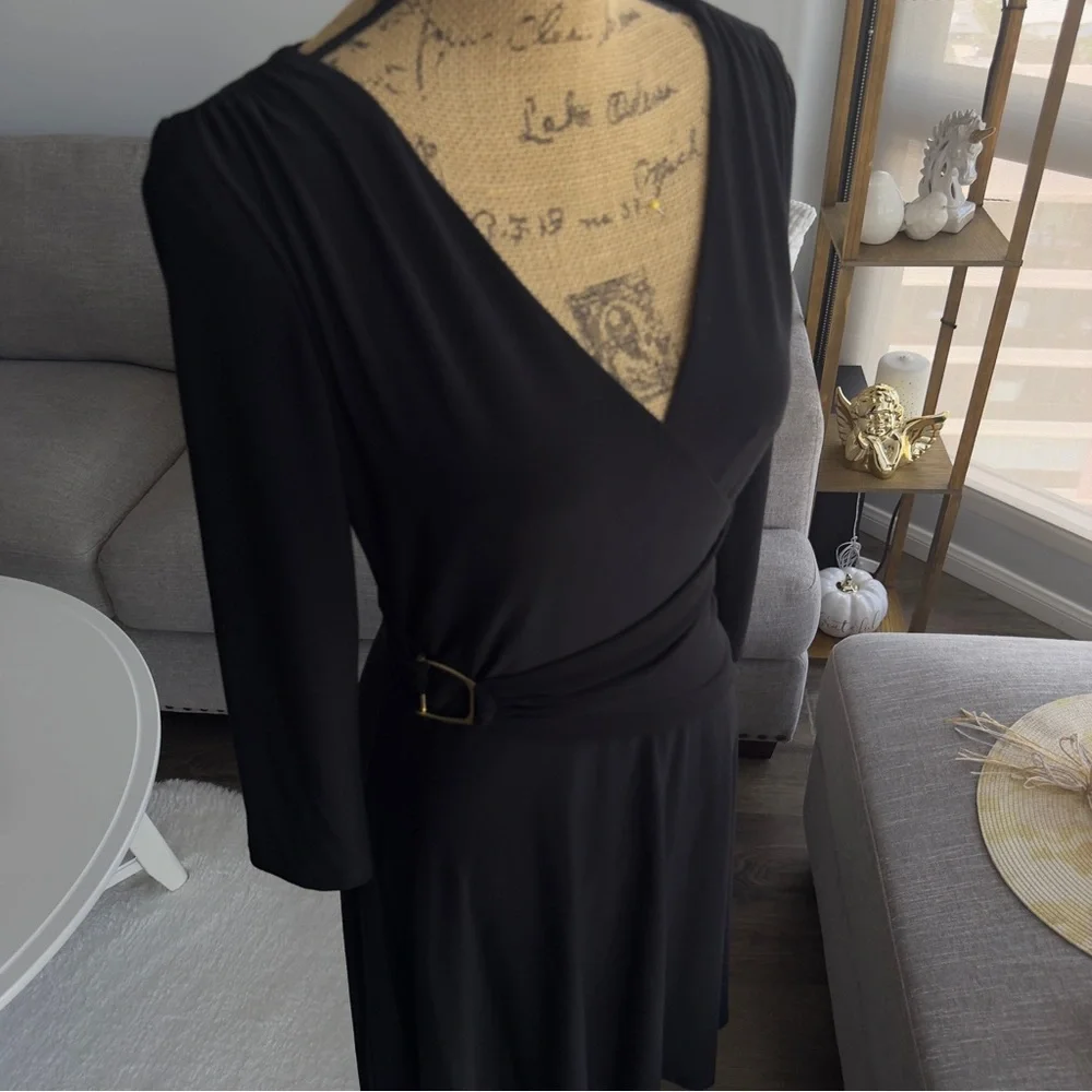 Ralph Lauren Black Long Sleeve Dress - Picture 9 of 10